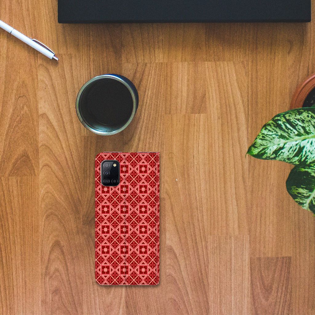 Samsung Galaxy A31 Hoesje met Magneet Batik Rood - B2C Telecom