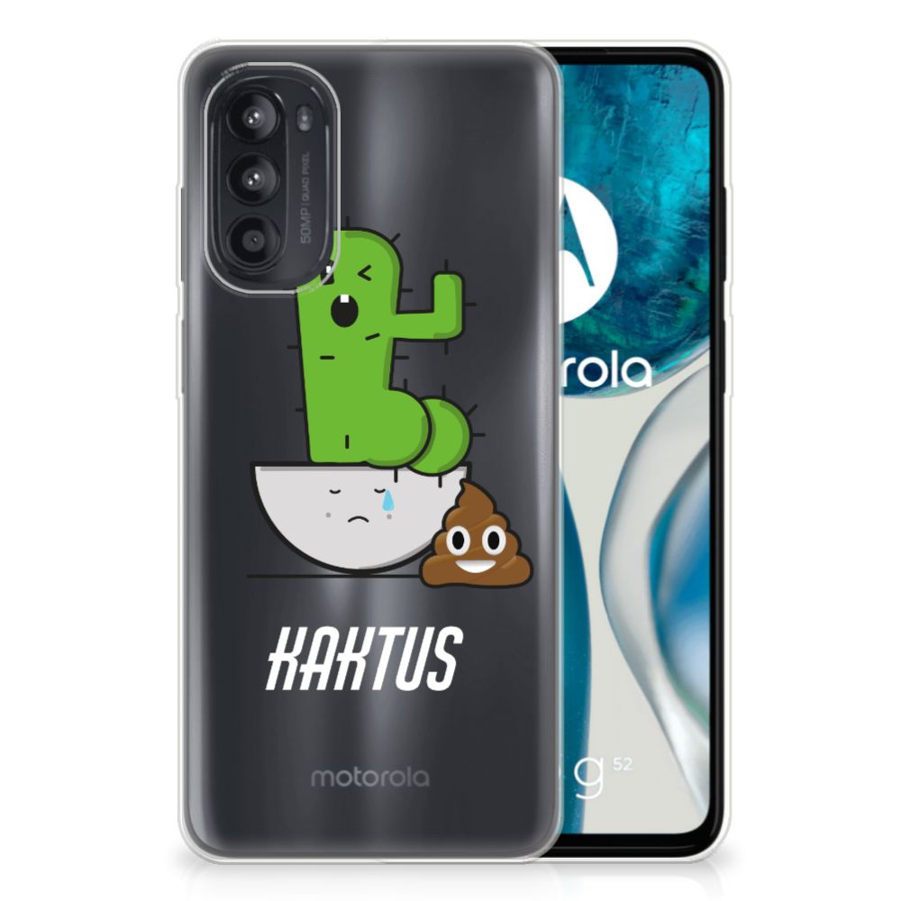 Motorola Moto G52/G82 Telefoonhoesje met Naam Cactus Poo