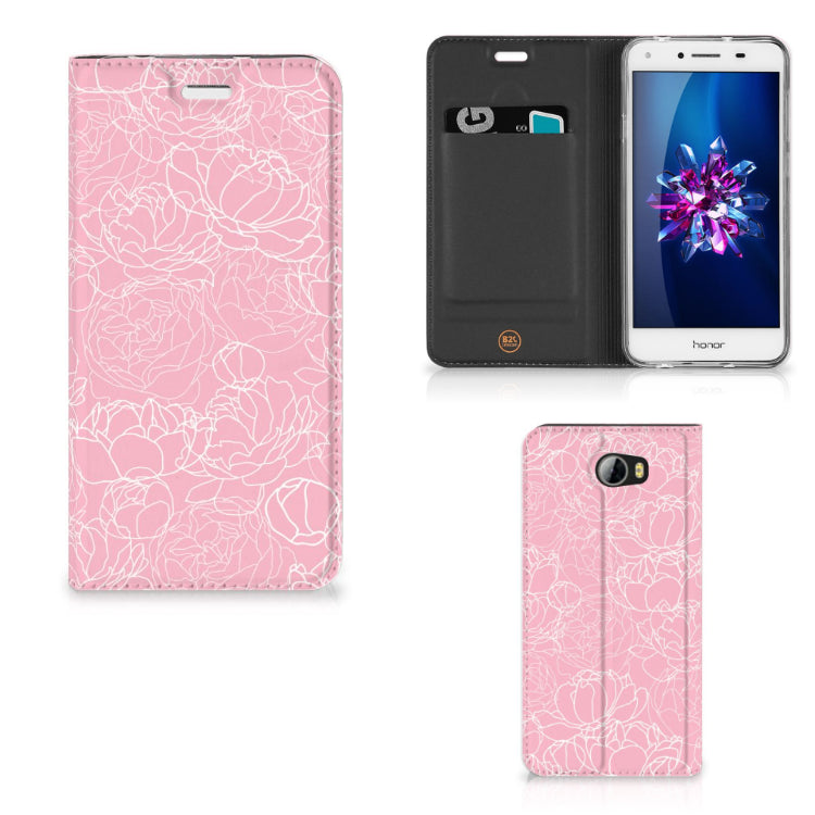 Huawei Y5 2 | Y6 Compact Smart Cover White Flowers