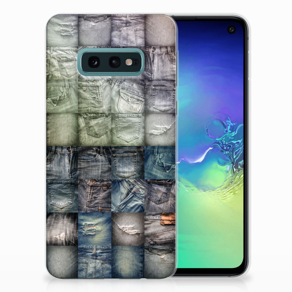 Silicone Back Cover Samsung Galaxy S10e Spijkerbroeken