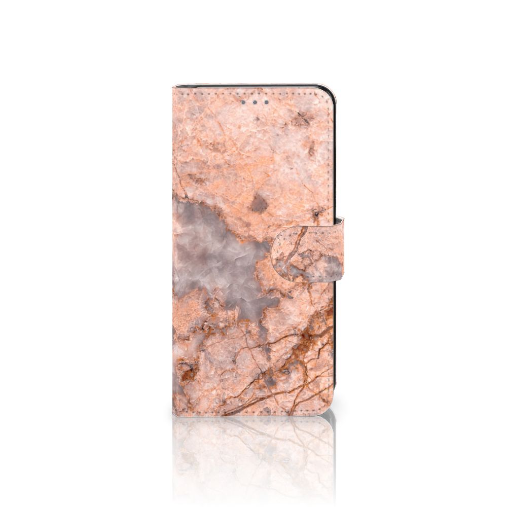 Motorola Edge 30 Neo Bookcase Marmer Oranje