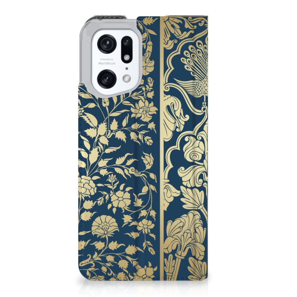 OPPO Find X5 Pro Smart Cover Beige Flowers - B2C Telecom