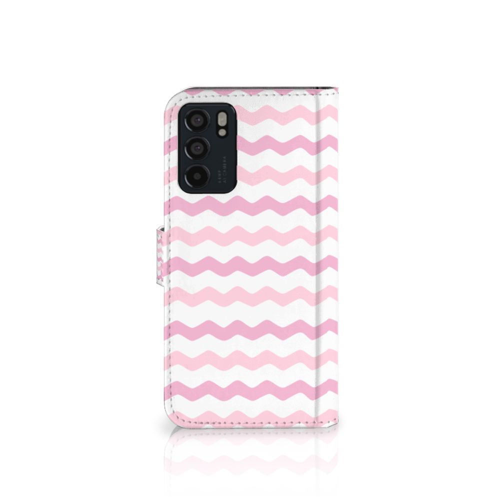 OPPO Reno6 5G Telefoon Hoesje Waves Roze