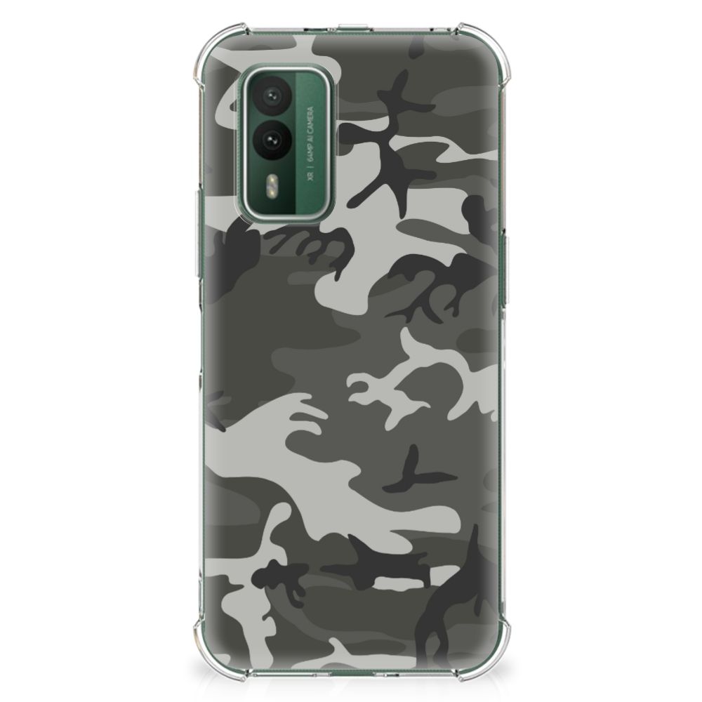 Nokia XR21 Doorzichtige Silicone Hoesje Army Light