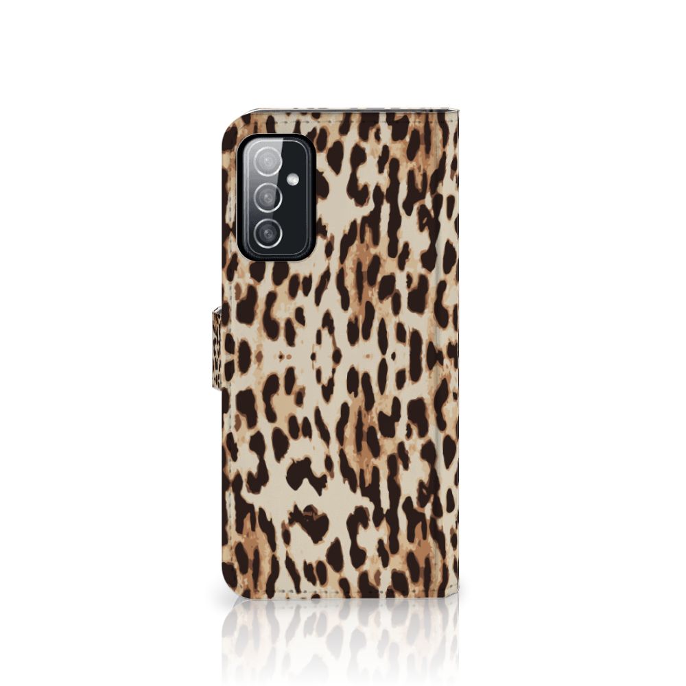 Samsung Galaxy M52 Telefoonhoesje met Pasjes Leopard