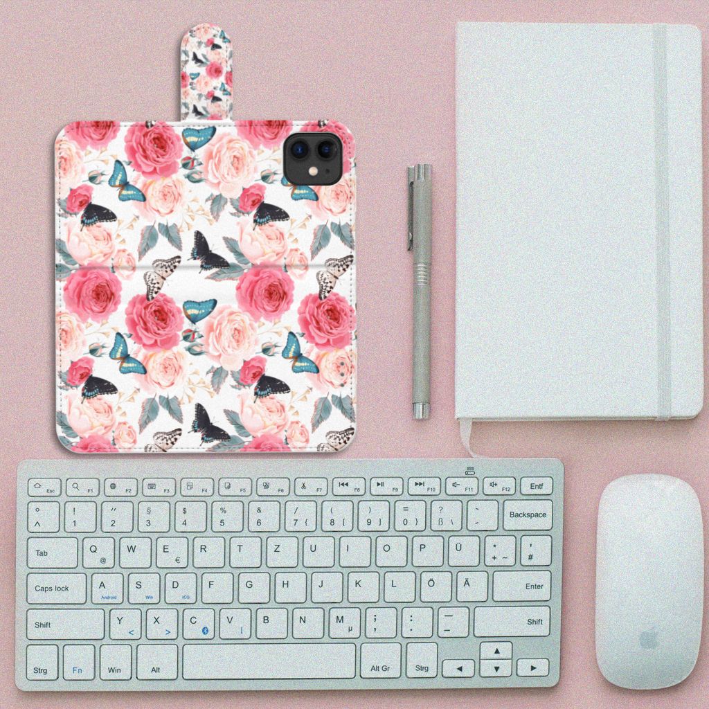 Apple iPhone 11 Hoesje Butterfly Roses