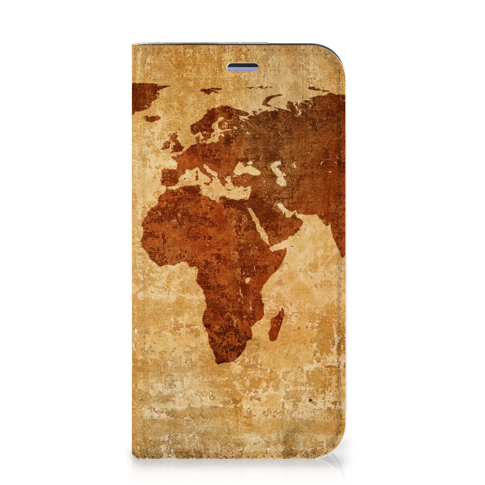 iPhone 12 Mini Book Cover Wereldkaart - B2C Telecom