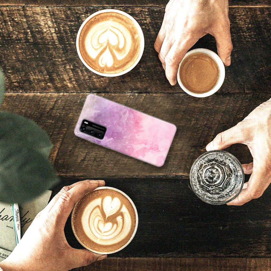 Hoesje maken Huawei P40 Pink Purple Paint B2C Telecom