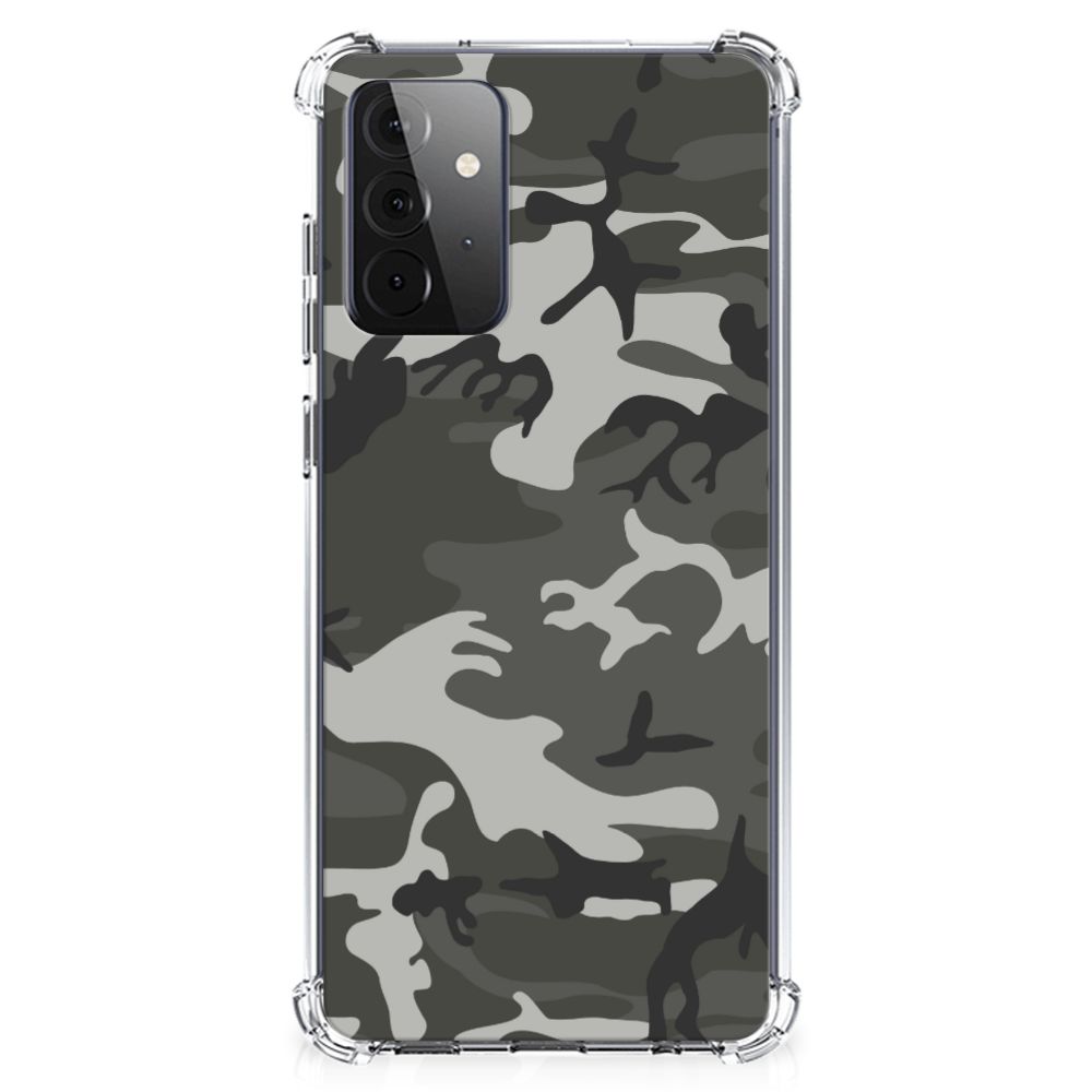 Samsung Galaxy A72 4G/5G Doorzichtige Silicone Hoesje Army Light