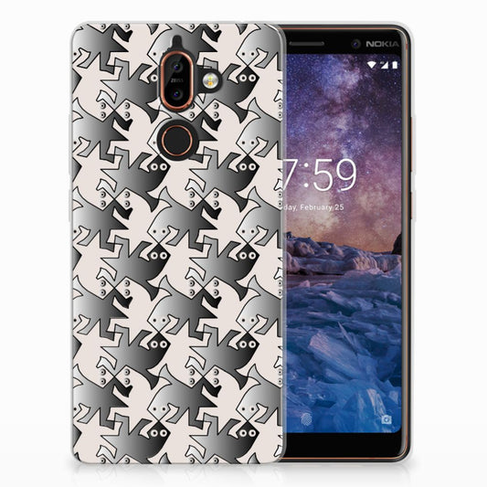 Nokia 7 Plus TPU Hoesje Salamander Grey