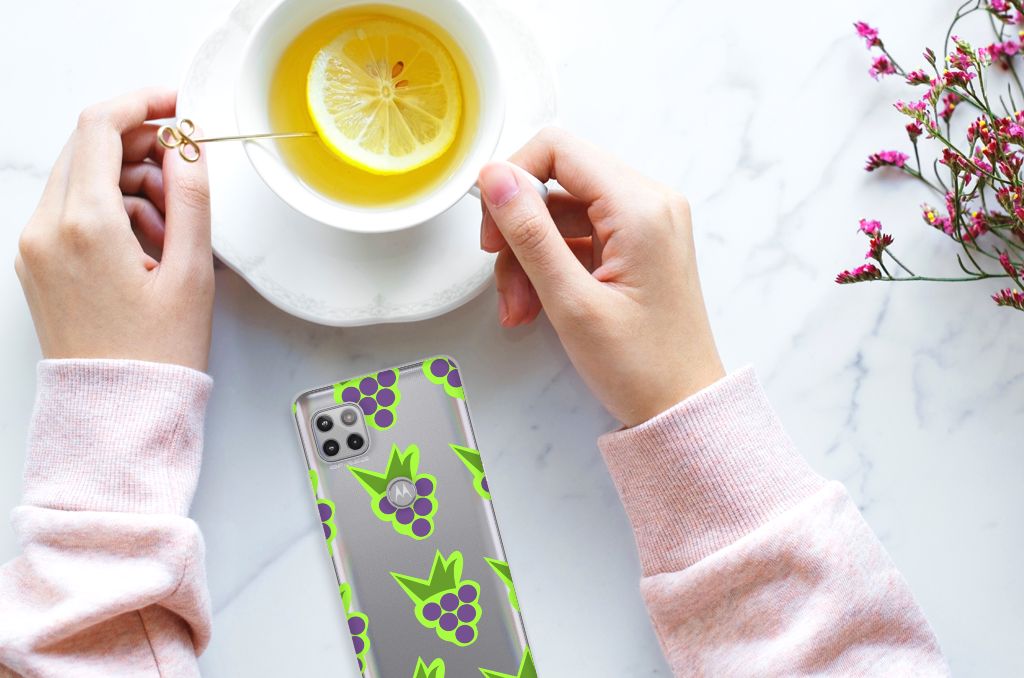 Motorola Moto G 5G Siliconen Case Druiven