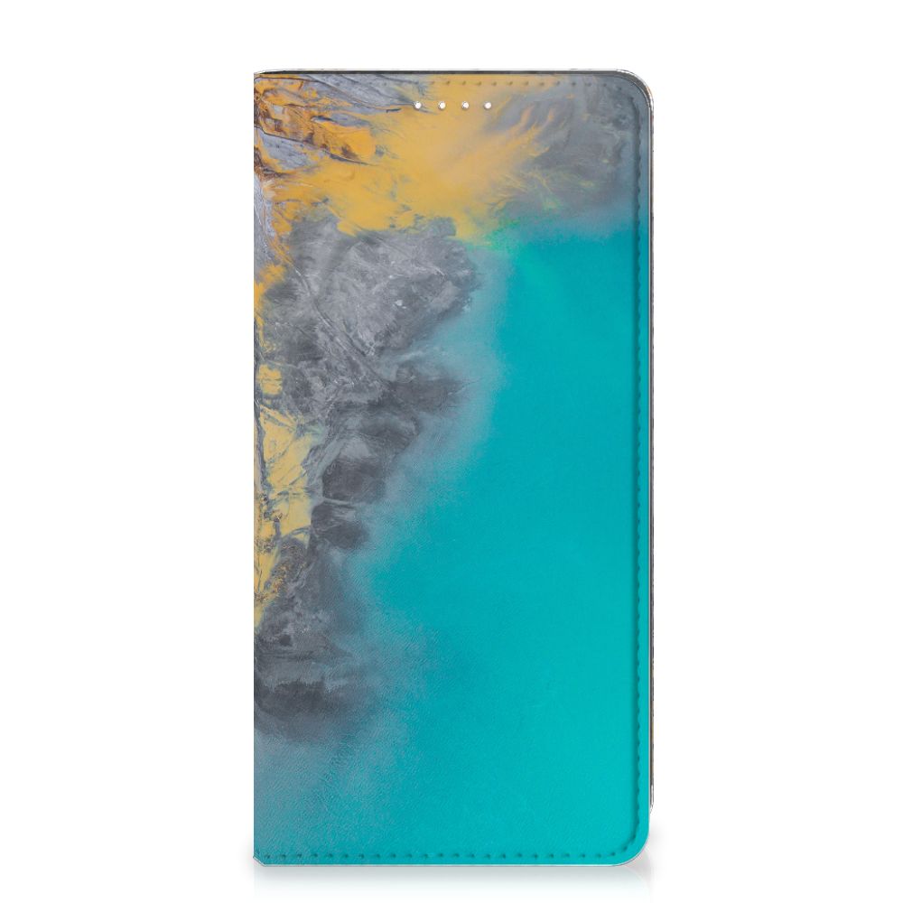 Samsung Galaxy S23 Standcase Marble Blue Gold - B2C Telecom
