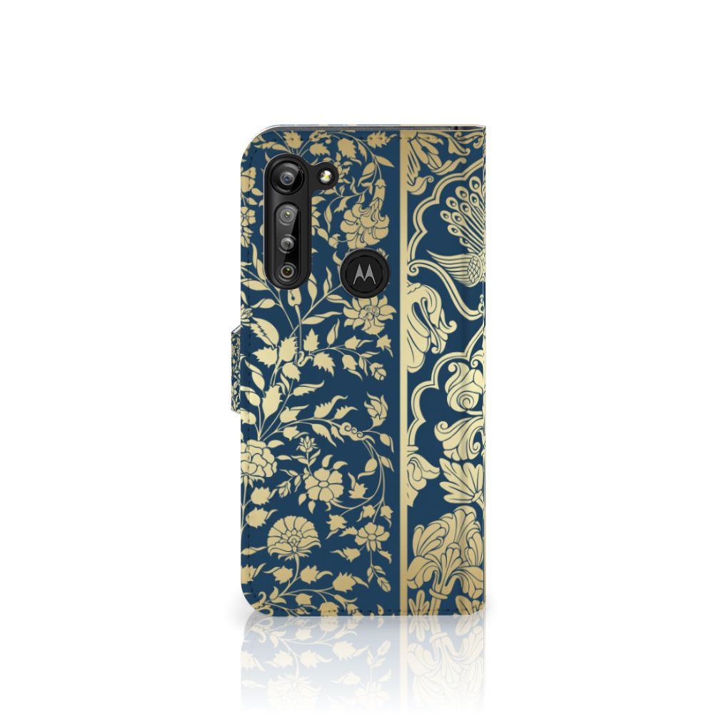 Motorola G8 Power Hoesje Beige Flowers