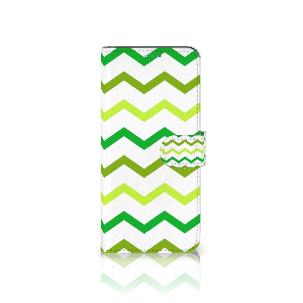 OPPO Find X3 Neo 5G Telefoon Hoesje Zigzag Groen