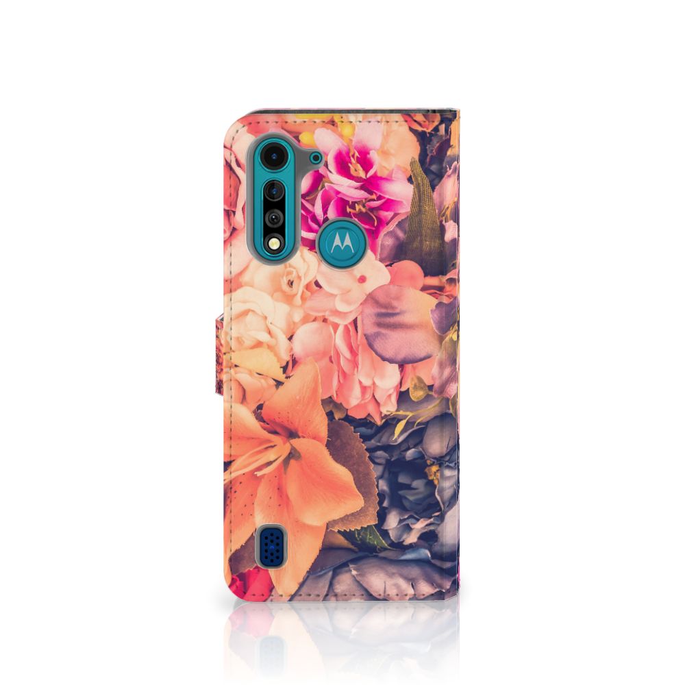 Motorola G8 Power Lite Hoesje Bosje Bloemen