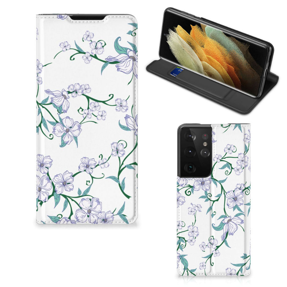 Samsung Galaxy S21 Ultra Uniek Smart Cover Blossom White - B2C Telecom