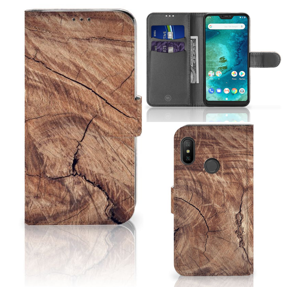 Xiaomi Mi A2 Lite Book Style Case Tree Trunk