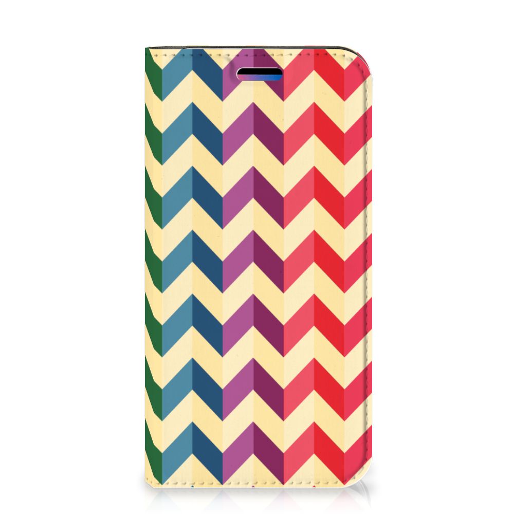 Apple iPhone X | Xs Hoesje met Magneet Zigzag Multi Color