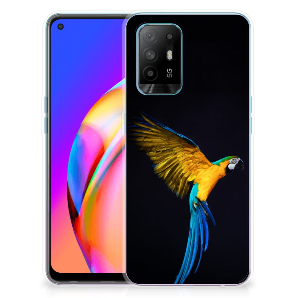 OPPO A94 5G | Reno5 Z TPU Hoesje Papegaai