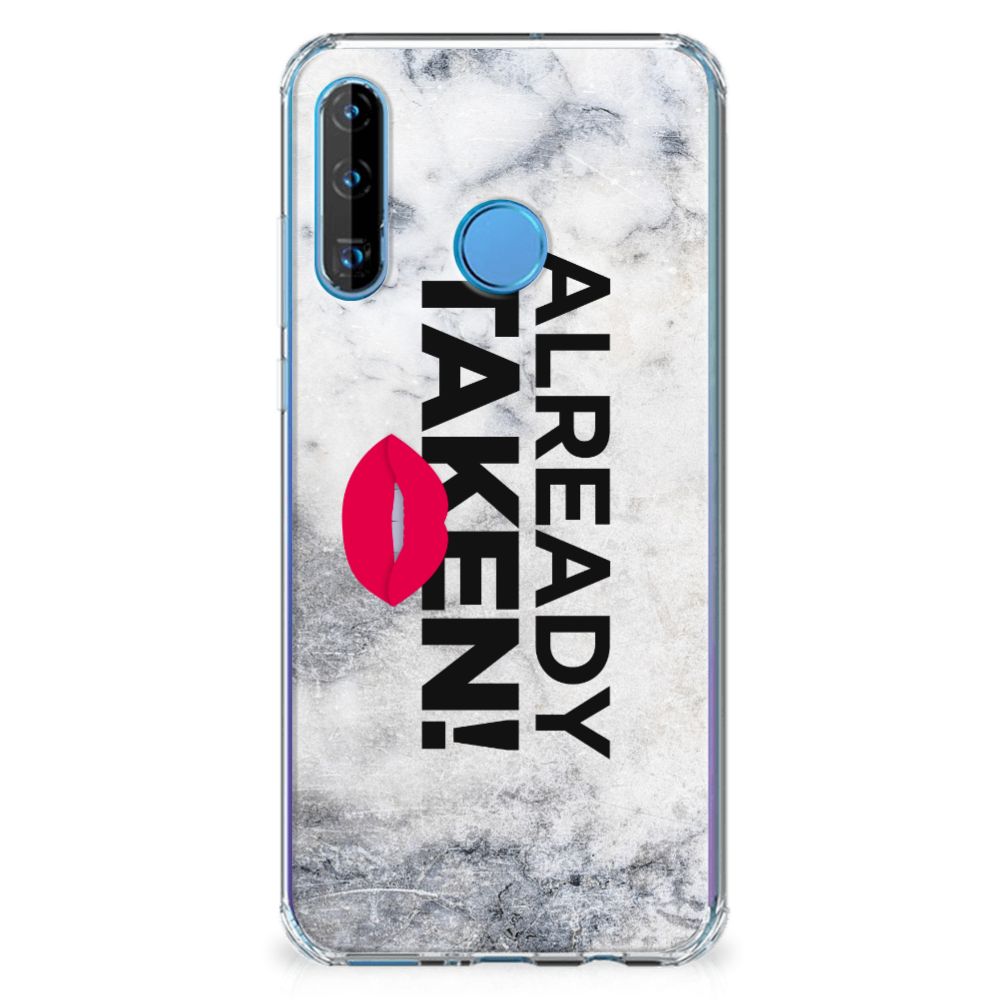 Huawei P30 Lite Telefoonhoesje met tekst Already Taken White