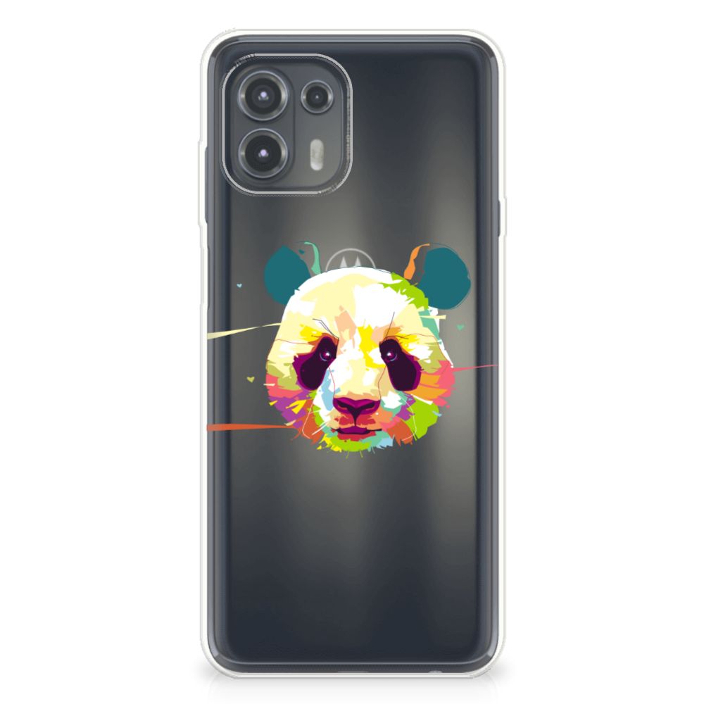 Motorola Edge 20 Lite Telefoonhoesje met Naam Panda Color B2C Telecom