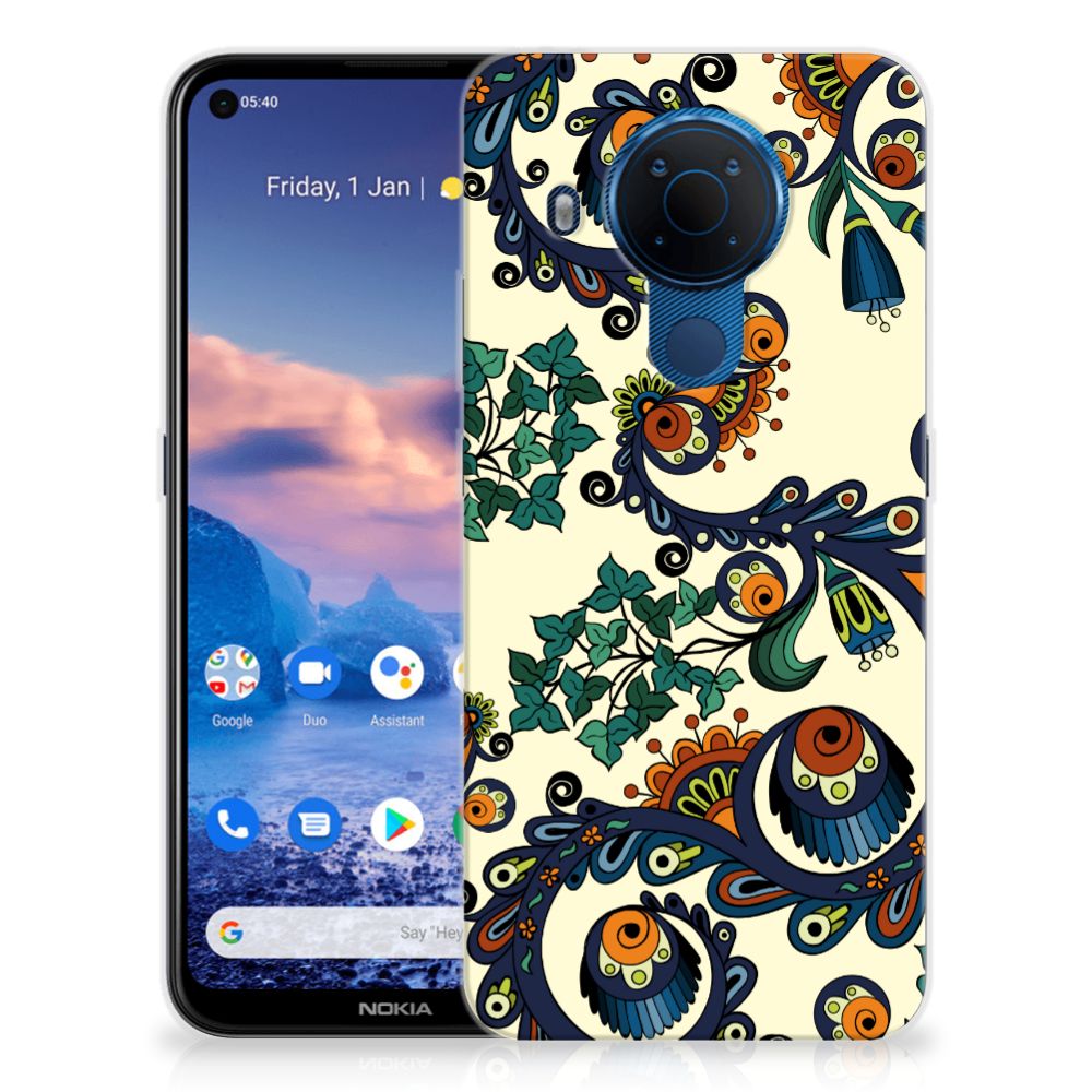 Siliconen Hoesje Nokia 5.4 Barok Flower