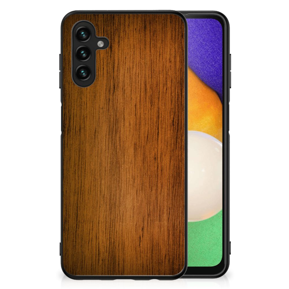 Samsung Galaxy A13 5G | A04s Houten Print Telefoonhoesje Donker Hout