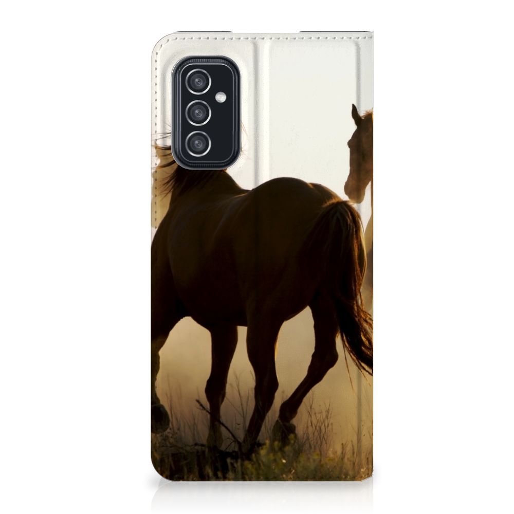 Samsung Galaxy M52 Hoesje maken Design Cowboy met paardenprint in de zon