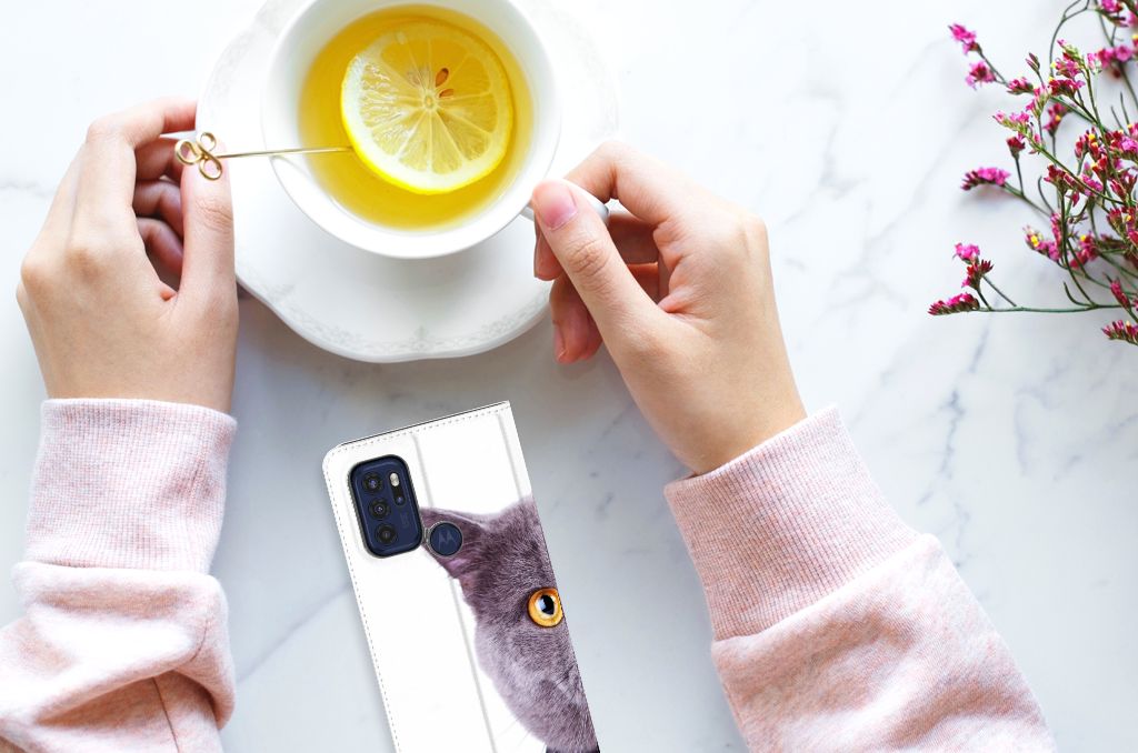 Motorola Moto G60s Hoesje maken Kat - B2C Telecom