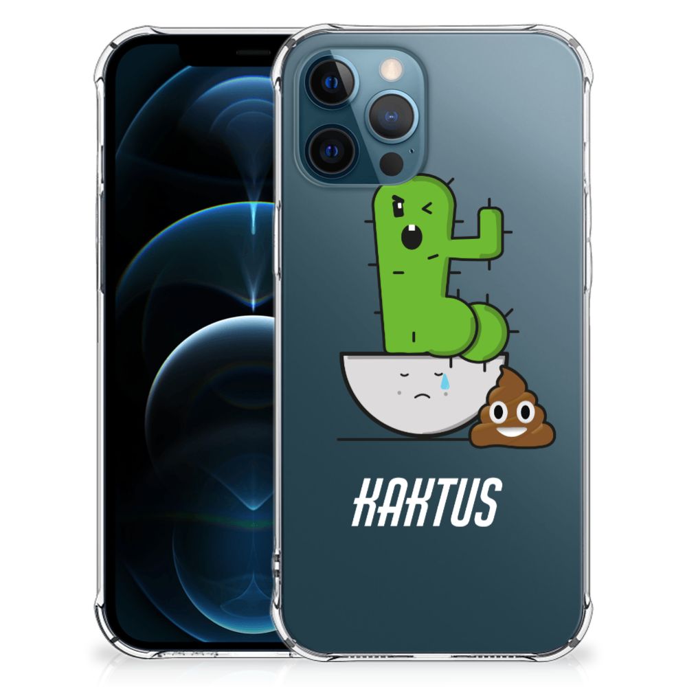 iPhone 12 | 12 Pro Stevig Bumper Hoesje Cactus Poo