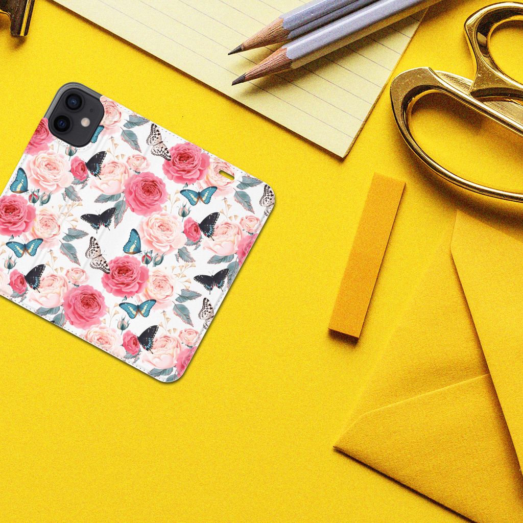 iPhone 12 Mini Smart Cover Butterfly Roses - B2C Telecom