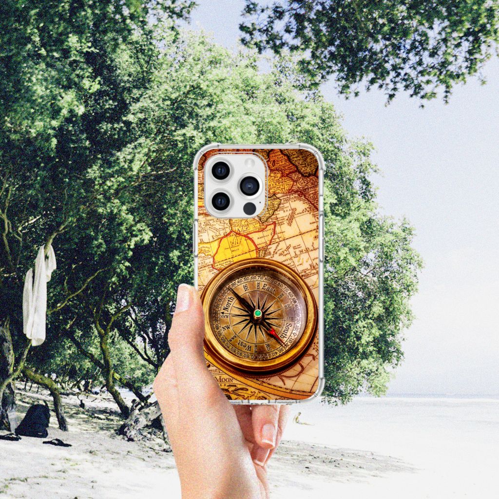 iPhone 13 Pro Max Telefoonhoesje met valbescherming Kompas - B2C Telecom
