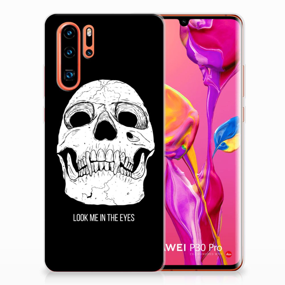 Silicone Back Case Huawei P30 Pro Skull Eyes