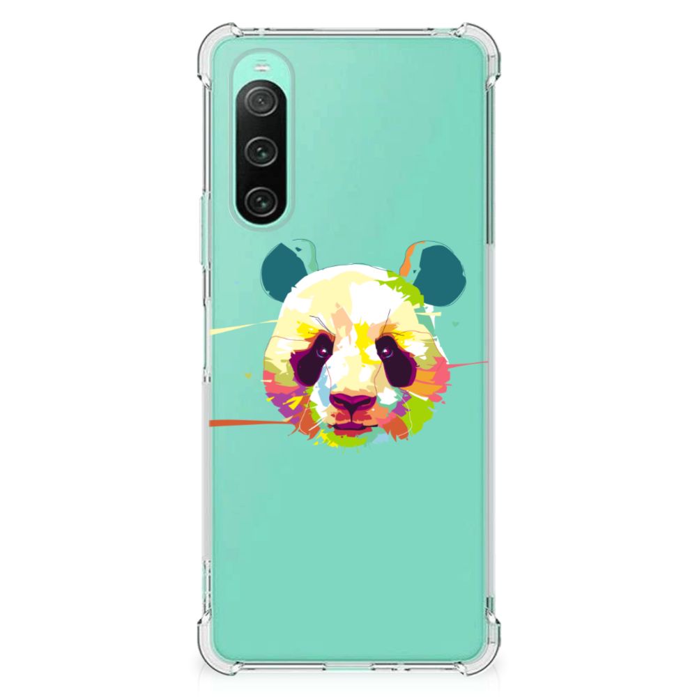 Sony Xperia 10 V Stevig Bumper Hoesje Panda Color