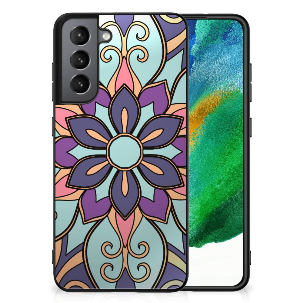 Samsung Galaxy S21FE Bloemen Hoesje Purple Flower
