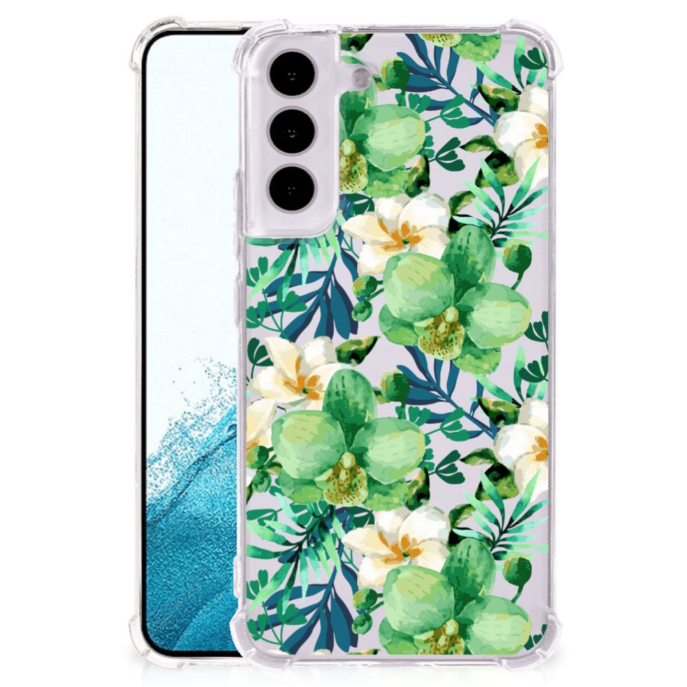 Samsung Galaxy S22 Case Orchidee Groen
