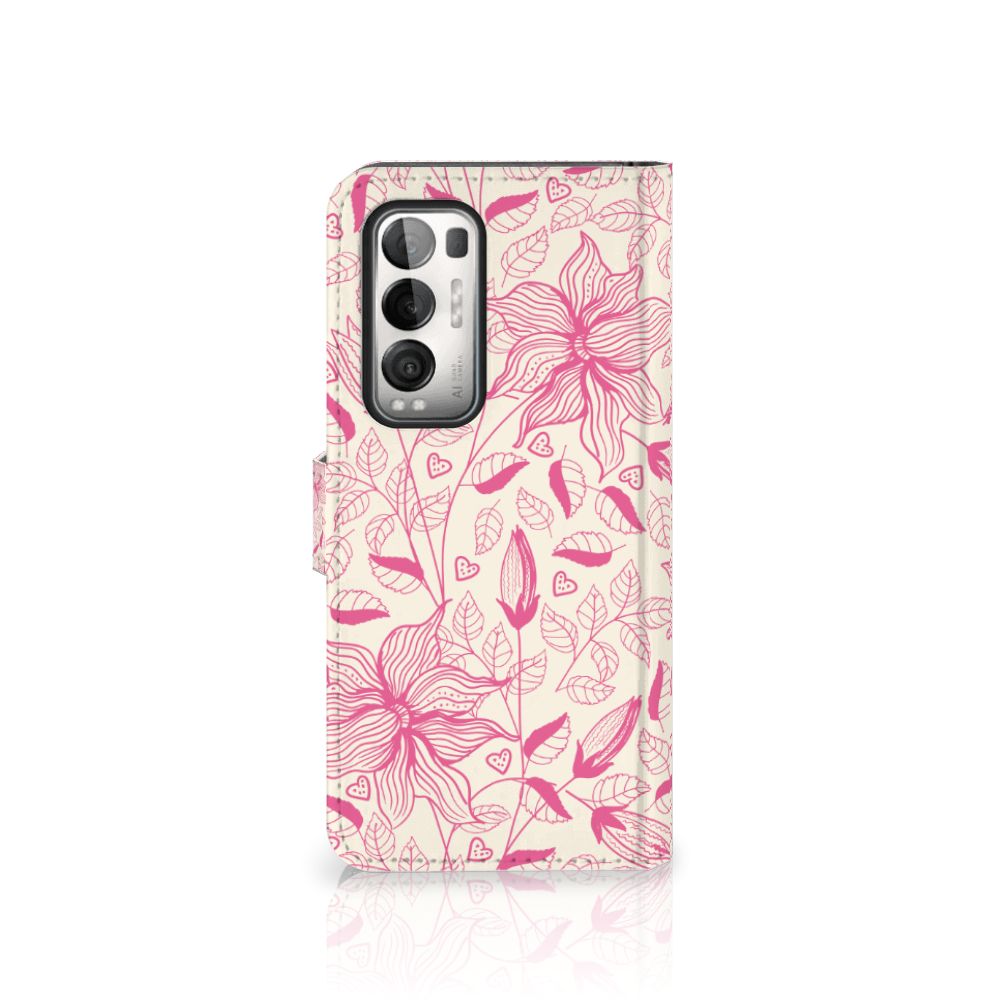 OPPO Find X3 Neo 5G Hoesje Pink Flowers