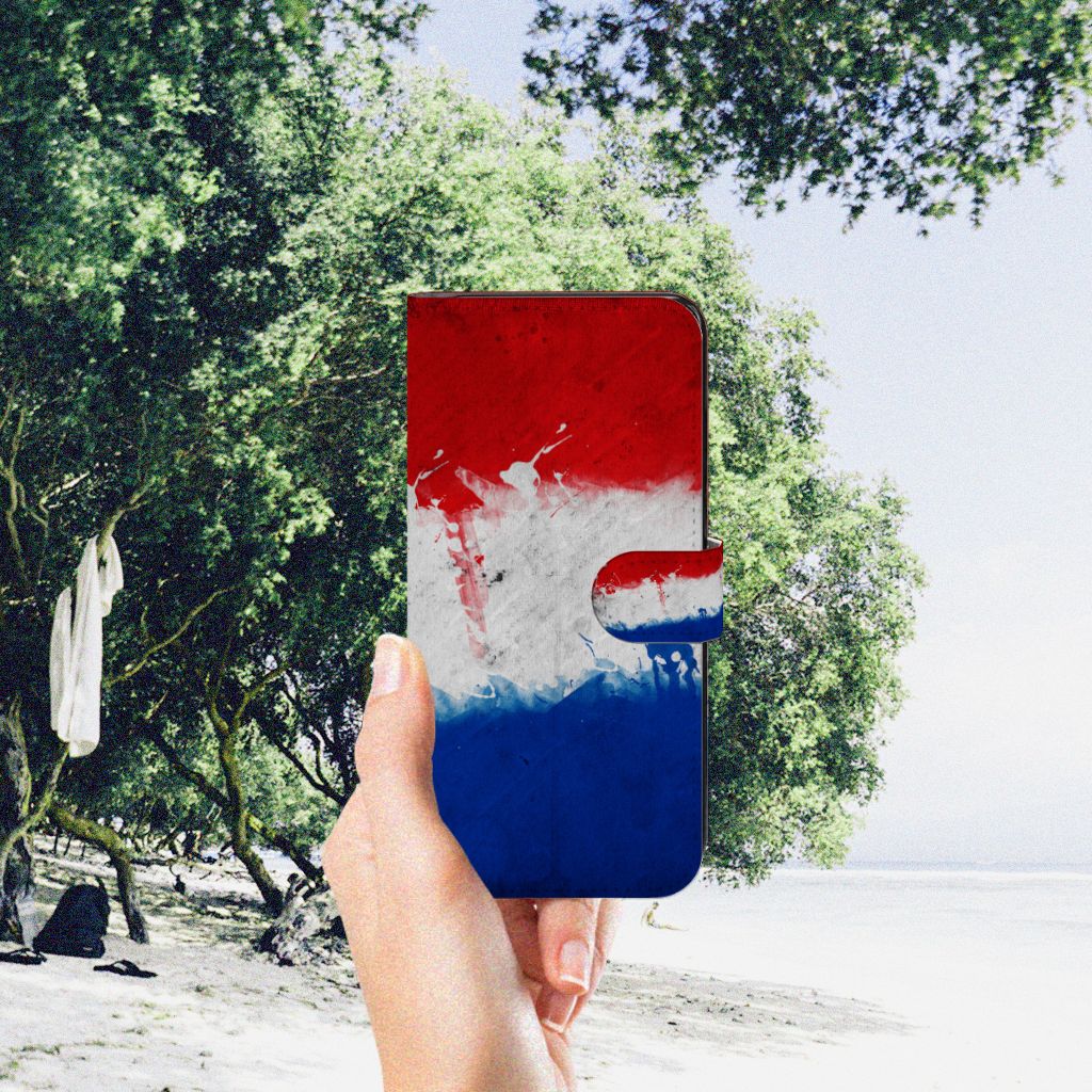 Samsung Galaxy A34 Bookstyle Case Nederland met Nederlandse vlag, perfect voor trots op Nederland.