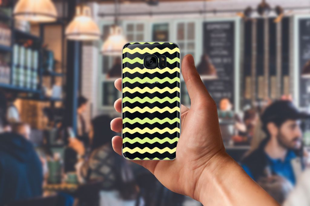 Samsung Galaxy S7 TPU bumper Waves Yellow