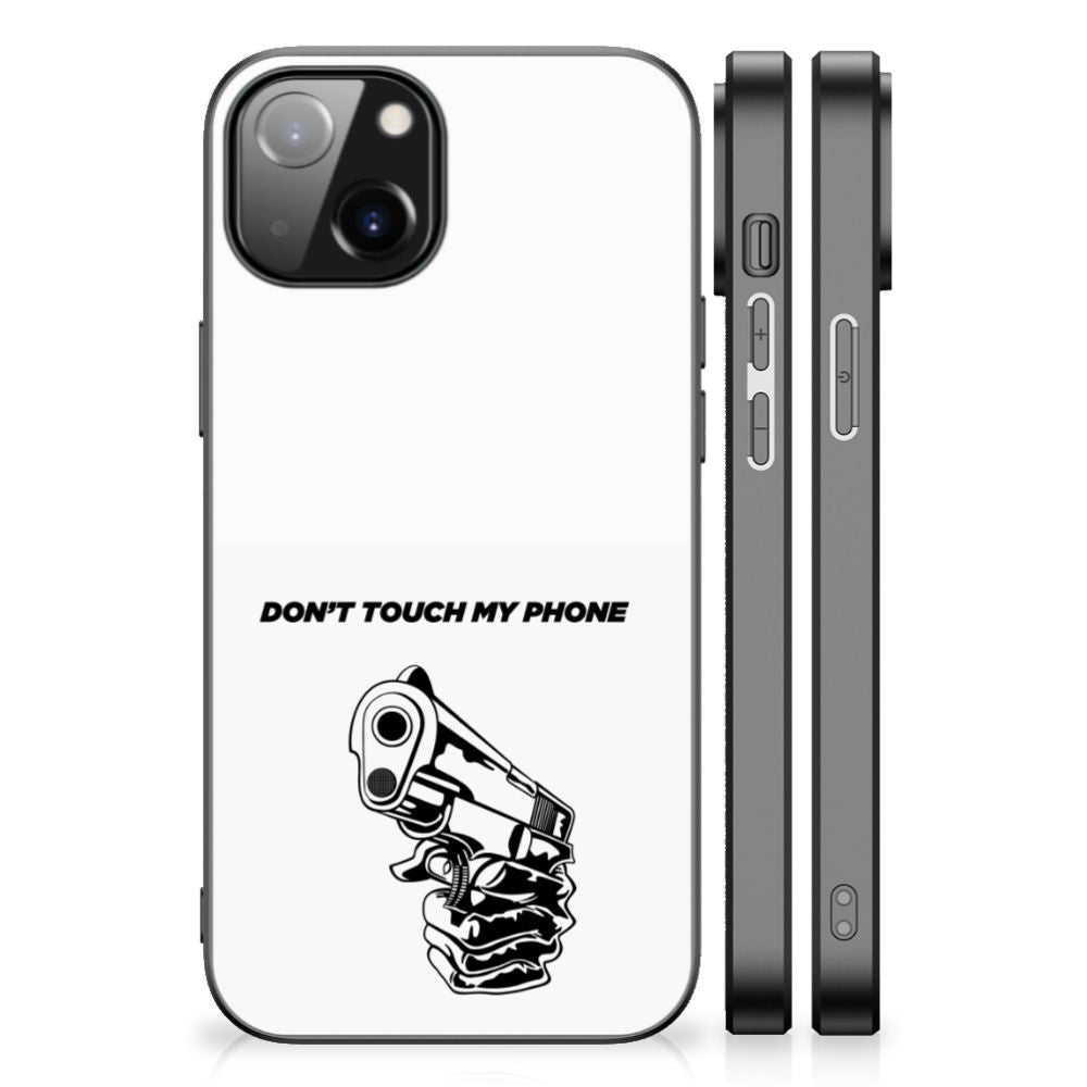 Apple iPhone 13/14 Telefoon Hoesje Gun Don't Touch My Phone