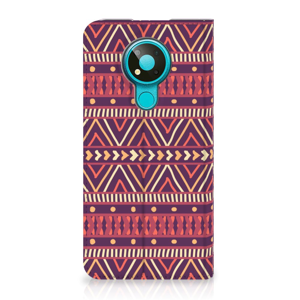 Nokia 3.4 Hoesje met Magneet Aztec Paars - B2C Telecom