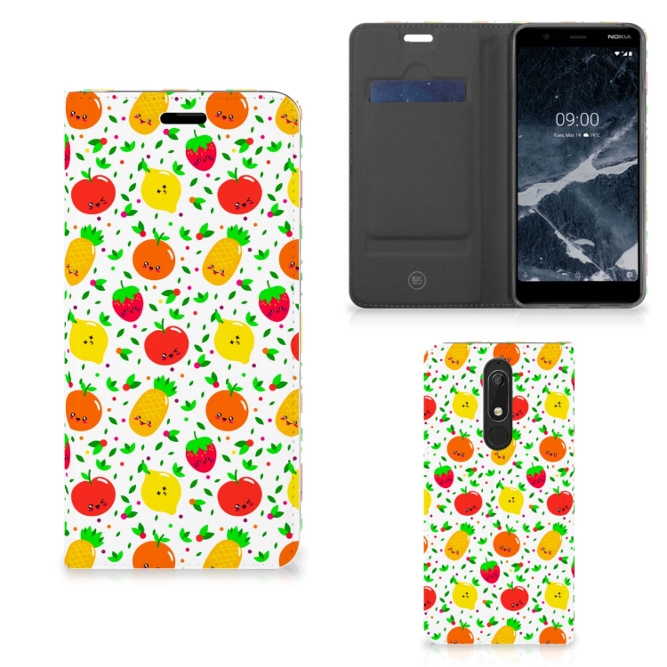 Nokia 5.1 (2018) Flip Style Cover Fruits