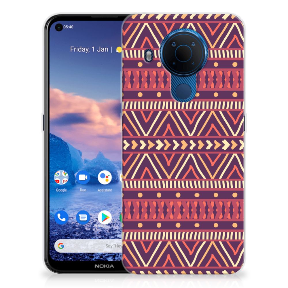 Nokia 5.4 TPU bumper Aztec Paars
