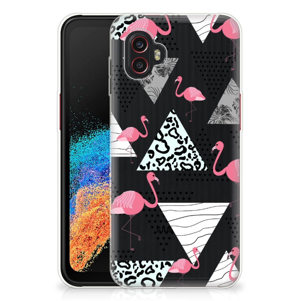 Samsung Galaxy Xcover 6 Pro TPU Hoesje Flamingo Triangle