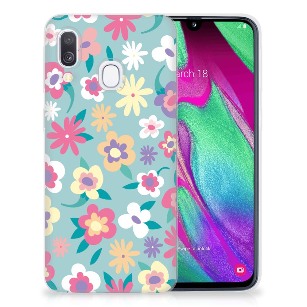 Samsung Galaxy A40 TPU Case Flower Power