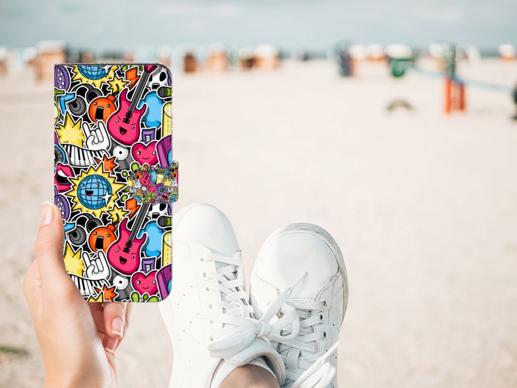Xiaomi Poco X4 Pro 5G Wallet Case met Pasjes Punk Rock