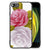 iPhone SE 2022 | SE 2020 | 7/8 Bloemen Hoesje Roses met roze en witte bloemen op een zwart telefoonhoesje