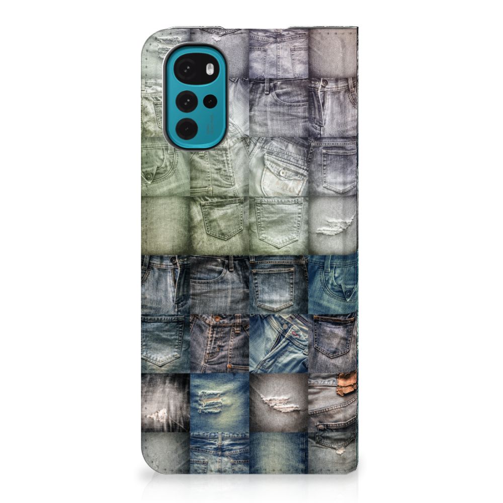 Hippe Standcase Motorola Moto G22 Spijkerbroeken - B2C Telecom
