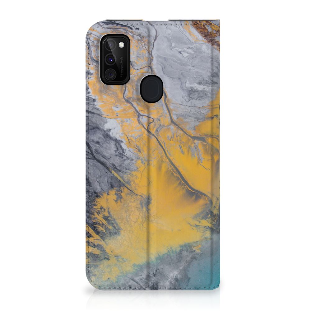 Samsung Galaxy M30s | M21 Standcase Marble Blue Gold - B2C Telecom