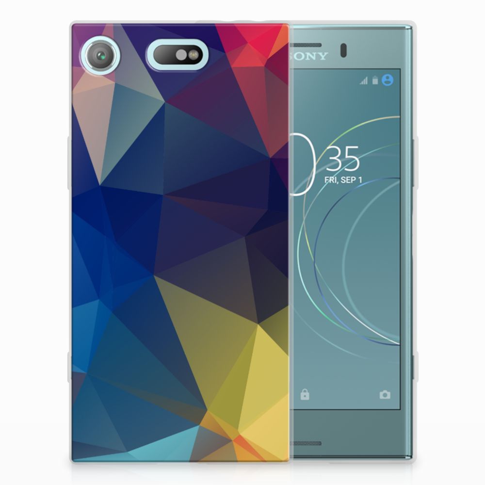 Sony Xperia XZ1 Compact TPU Hoesje Polygon Dark